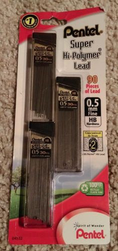 Pentel Super Hi-Polymer Lead Mechanical Pencil Refills 0.5 mm 90 pcs NEW IN BOX