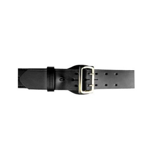 Boston leather 6501-3-44b basketweave brass 2.25&#034; lined sam browne leather belt for sale