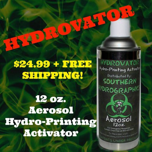 HYDROGRAPHICS ACTIVATOR WATER TRANSFER FILM 12oz AEROSOL SPRAY CAN HYDROVATOR