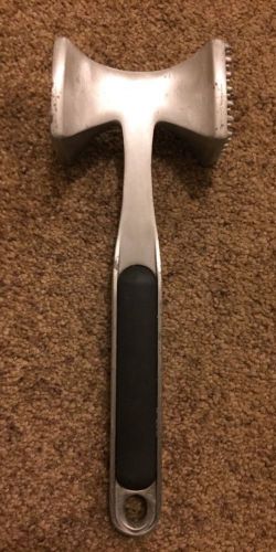 Kitchen Aid Meat Tenderizer, Black Handle, Aluminum, Approximately 9&#034; Long