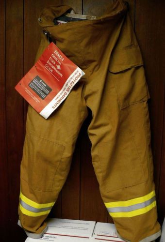 Lion pbi kevlar w/goretex liner turnout pants firefighter bunker 40 long gold for sale