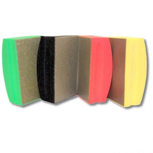 Kent 4 premium assorted coarse grits ergonomic back diamond hand polishing pads for sale