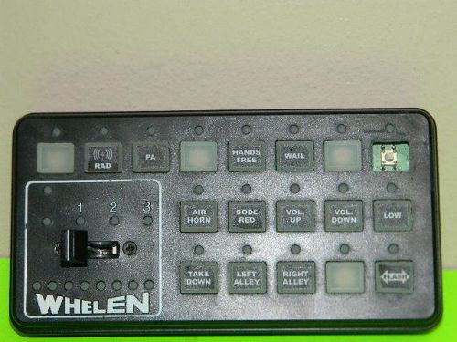 WHELEN MPC03 REMOTE CONTROL HEAD 01-0285966-00 0 12VDC (10A.5B)