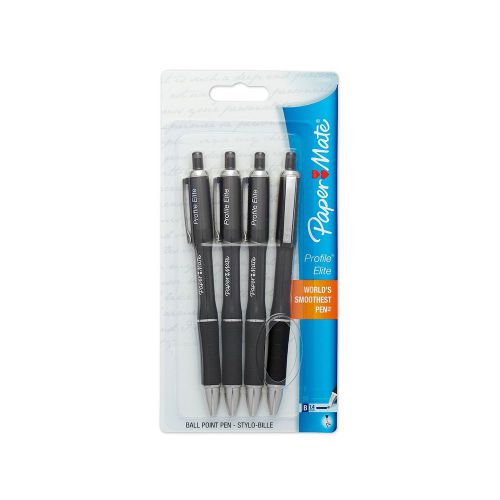 Paper Mate 1776381 Profile Elite Retractable Ballpoint Pen Bold Point Black 4...