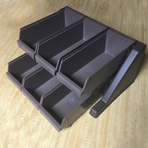 7-PIECE SET PLASTIC TOOLS ACCESSORIES PARTS ORGANIZER RACK &amp; 6 BINS WINCO OGZ-6