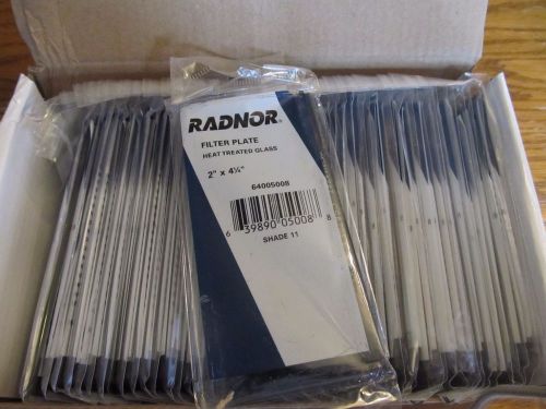 50 NEW Radnor 64005008 Heat Treated Glass Filter Plate  2&#034;x4-1/4&#034; Shade 11