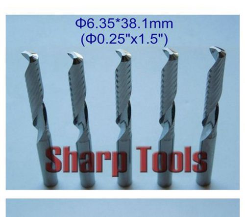 5pcs 6.35*38.1mm single custom carbide one flute cnc milling tools router bits for sale