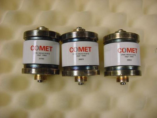 Comet CFMN-100CAC/15-AF-E, 100pf, 15/9 KV, VACUUM CAPACITOR, LOT of 3