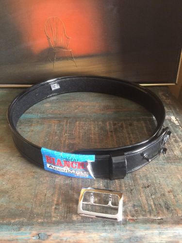 New bianchi patent leather hi gloss black lightweight accumold duty elite belt for sale