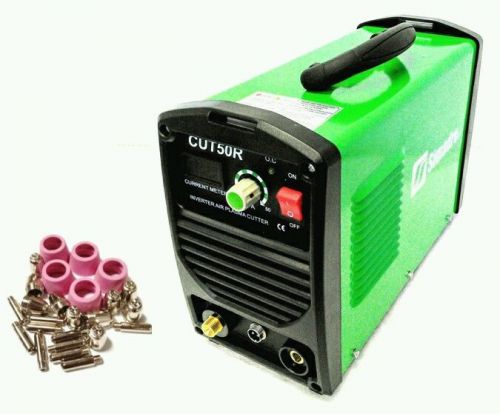 Simadre 50r 50 amp 110v/220v dual volt plasma cutter w power ag-60 torch 25 tips for sale