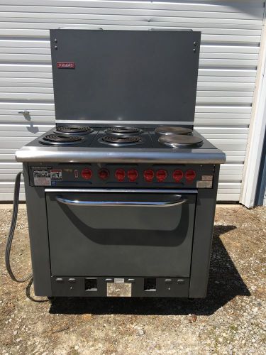 Vulcan Hart E36 Electric Restaurant 6 Burner Range 36&#034; 240v 1 Phase Single Phase