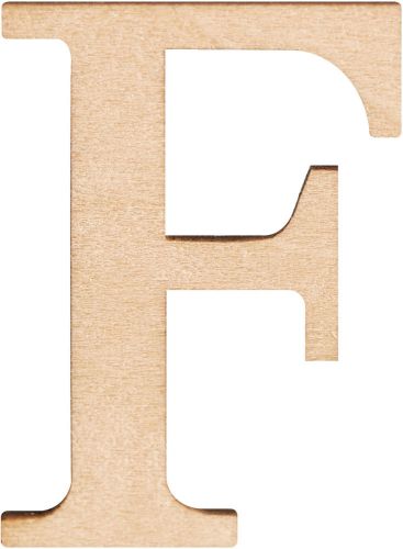 &#034;Wood Letters &amp; Numbers 1.5&#034;&#034; 2/Pkg-F, Set Of 6&#034;