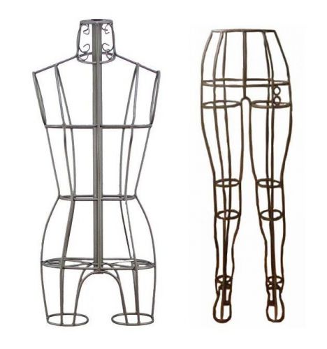 Professional dress form metal wrought iron mannequin with metal pants display for sale