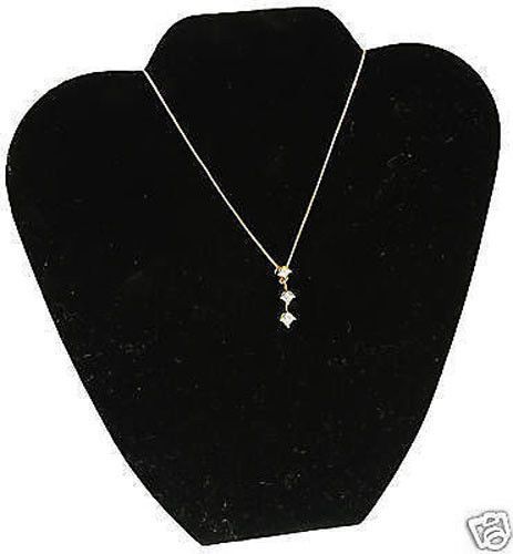 BLACK VELVET NECKLACE PENDANT DISPLAYS JEWELRY BUST