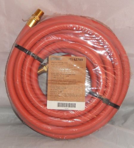 BRAND NEW - SPEEDAIRE 6Z789 MULTI-PURPOSE 25&#039; HOSE W/ 1/2&#034; FITTINGS AIR &amp; WATER