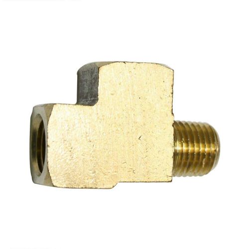 (5) Solid Brass Street Pipe Tee 1/4&#039; NPT Male Female air fuel water 5 pk FST44RT