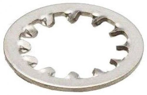 Internal Tooth Lock Washer, Steel, Zinc Finish, #4 Bolt Size, 0.1190&#034; ID,