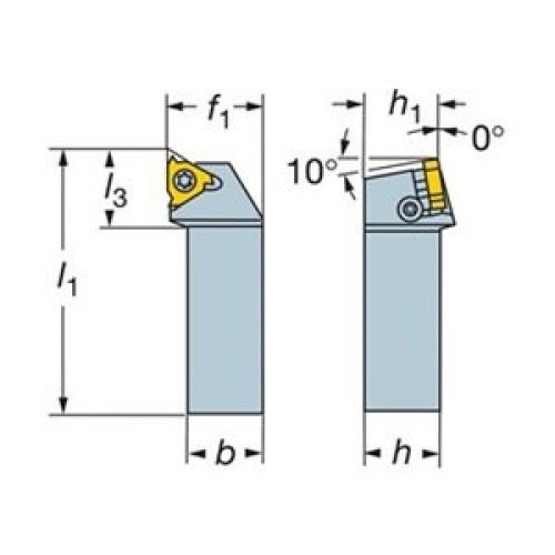 Sandvik Coromant 266RFG-163D CoroThread 266 Shank Tool for Thread Turning, 6&#034;