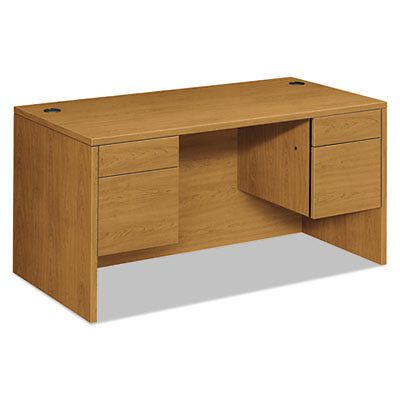 10500 Series 3/4-Height Double Pedestal Desk, 60w x 30d x 29-1/2h, Harvest