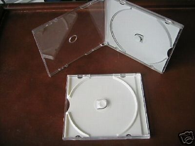 100 NEW PUSH HUB SUPER DVD JEWEL CASES W/ WHITE TRAY