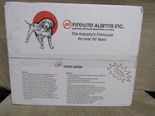 FIRE LITE FCPS-24FS6 (4) NAC 6 AMP MAX FIRE ALARM HORN HORNSTROBE POWER SUPPLY