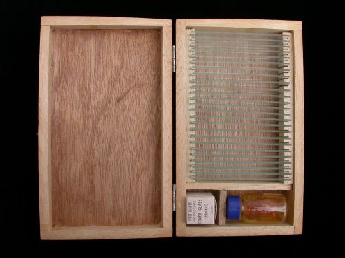 Unprepared Biological Microscope 25 piece Glass Slide Set - 1970s