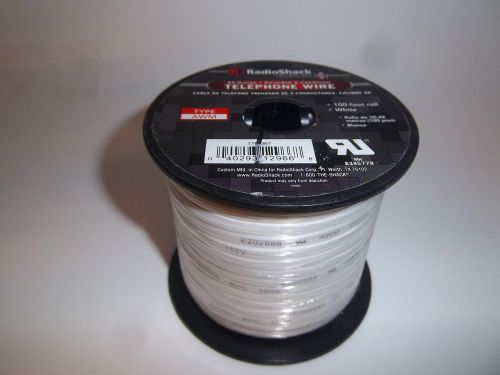 RADIO SHACK  100-FT ROLL WHITE TELEPHONE WIRE 26 GA 4-CONDUCTOR  278-367 2780367