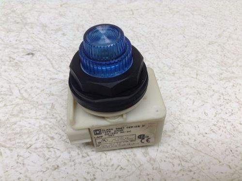 Square D 9001KM35 Blue Illuminated Indicator Pilot Light 9001 KM35 Plastic Nut