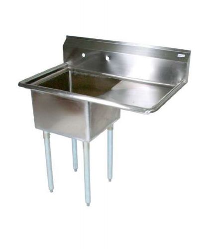One Compartment Sink Stainless Steel w/ Right 18&#034; Drainboard BBKS-1-1620-12-18R