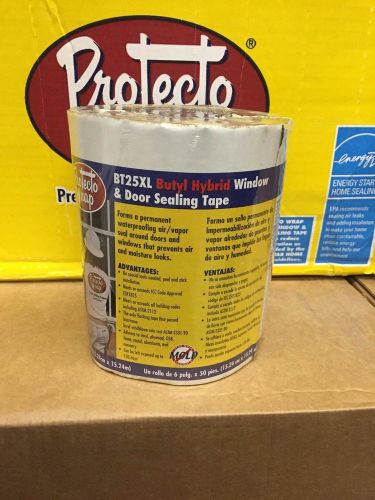 New protecto wrap 50&#039; 6&#034; bt25xl  membrane tape butyl hybrid window &amp; door for sale