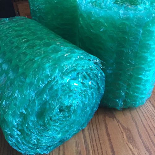 (25ft) Bubble Wrap Roll 1/2&#034; Big Bubbles Green **US SELLER**