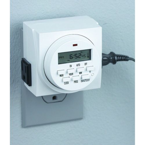 New digital electric on off timer dual outlet switch lights for sale