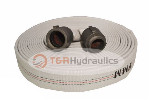 1-1/2&#034; x 100&#039; double jacket fire hose coupled w/ aluminum nst ends for sale