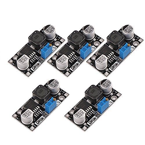 DROK® 5 Pcs DC Step Down Variable Voltage Regulator 36V to 24V 12V 5V 3.3V 3V