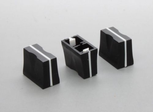 10 x black slide potentiometer mixer fader knob 18mmlx10mmw for 4mm shaft for sale