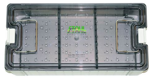 Stahl laparoscopy sterilization case for 10 instruments.  aluminum and plastic for sale