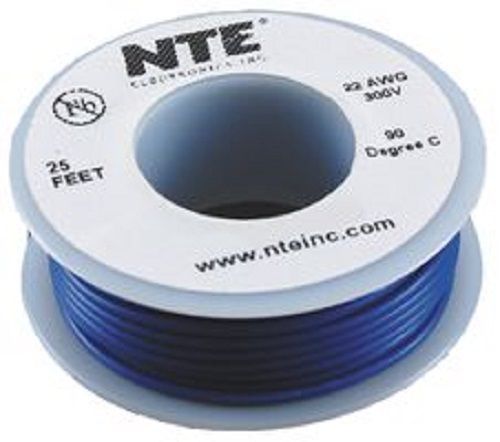 NTE WA08-06-10 Hook Up Wire Automotive Type 8 Gauge Stranded 10 FT BLUE