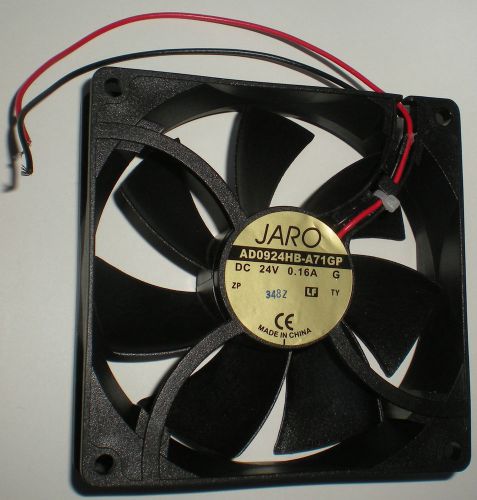 FAN 24V DC 24VDC PLASTIC FRAME 92MM 25MM 92X92X25MM JARO AD0924HB-A71GP .16A