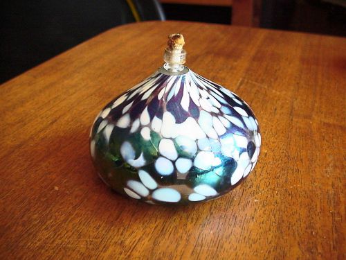 Art Glass Alcohol Burner/Lamp/Iridescent/NO RESERVE