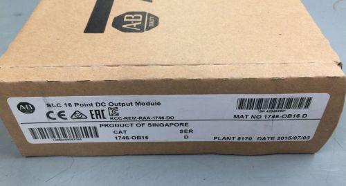 ALLEN BRADLEY 1746-OB16 SER D DC OUTPUT MODULE DATE CODE 05/07 *FACTORY SEALED*