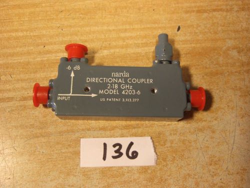 Directional Coupler SMA 2-18 GHz -6dB Coupling Narda 4203-6 New