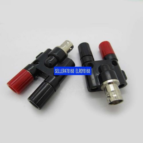 1pcS BNC Female to 4MM Twin dual Banana Female 4mm Binding posts Coaxial Adapter