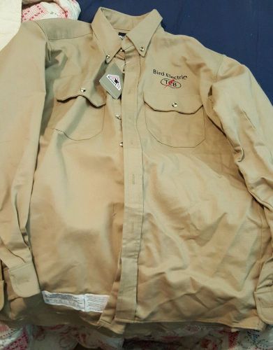 BULWARK SLW2KH FR Long Sleeve Shirt, Button, Khaki, L-LN