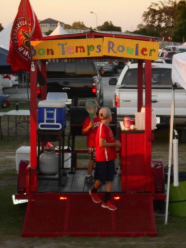 Custom BBQ/Double Burner Tailgating Trailer - Ragin&#039; Cajuns Red