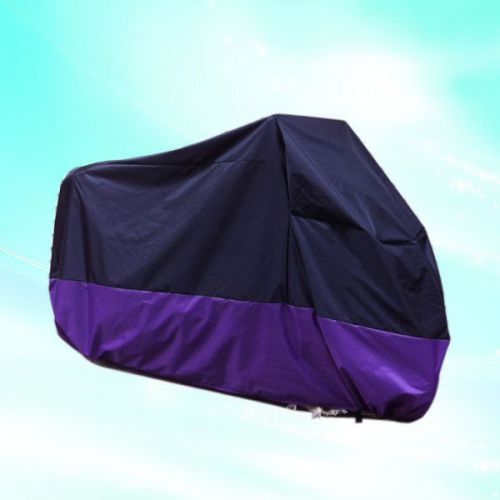 Black-Purple Waterproof Outdoor*Motorcyle Motorbike Rain Vented Bike Cover XXL