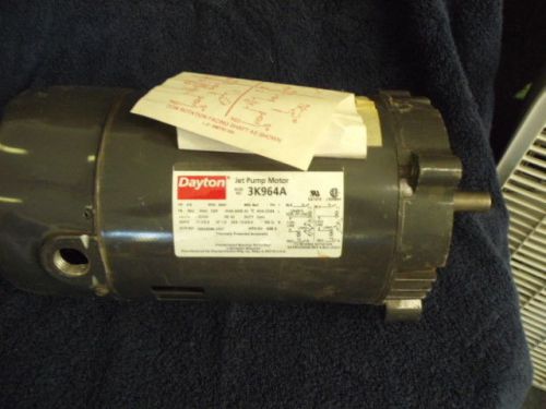 Dayton  3k964a  motor 3/4 hp jet pump , 3450 rpm ,  , 115/230 volt  dry end for sale
