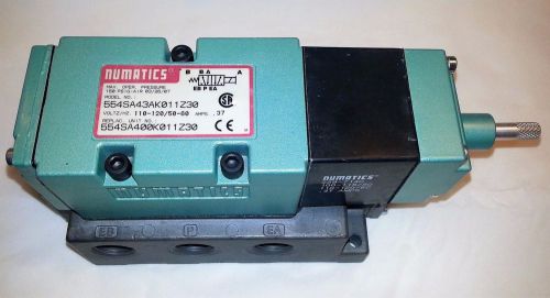 Numatics Electric Air Control 55 Series Valve Manifold 554SA43AK01 1Z30 110 Volt