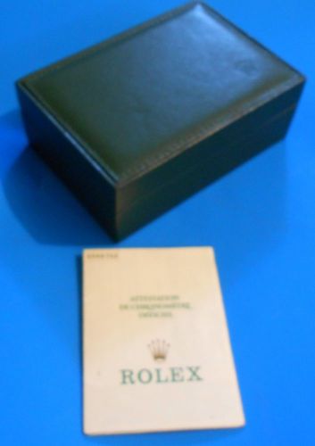 OLD USED WATCH BOX FOR ROLEX GENEVE SUISSE AND PAPER