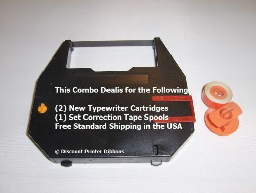 Combo Deal Sears Electronic Scholar SR2000 Typewriter Ribbons + Correction Spool