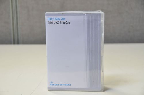 ROHDE &amp; SCHWARZ R &amp; S CMW-Z04 MINI-UICC TEST CARD &#034;NEW&#034;